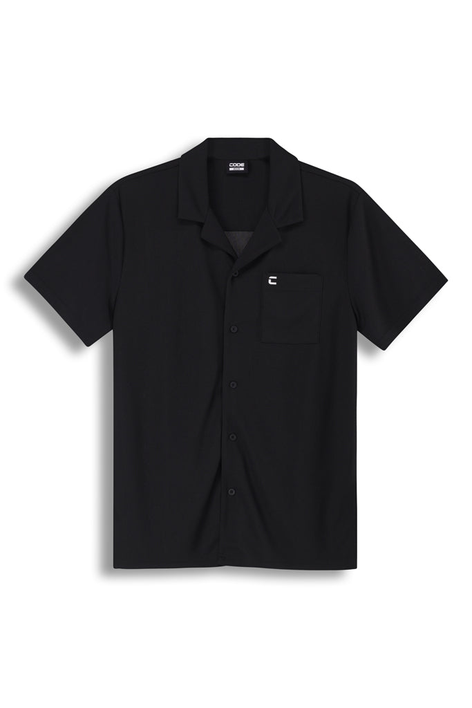 Waffle Knit Shirt _ 163908 _ Black