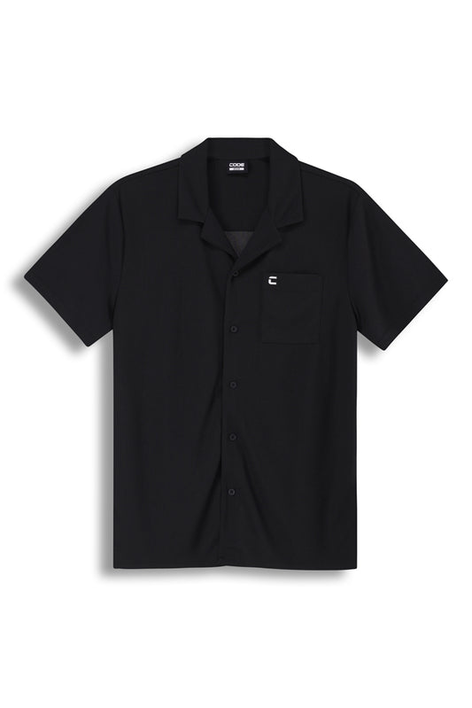 Waffle Knit Shirt _ 163908 _ Black