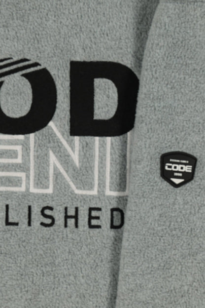 Graphic Fleece Hoodie _ 145535 _ Grey Melange