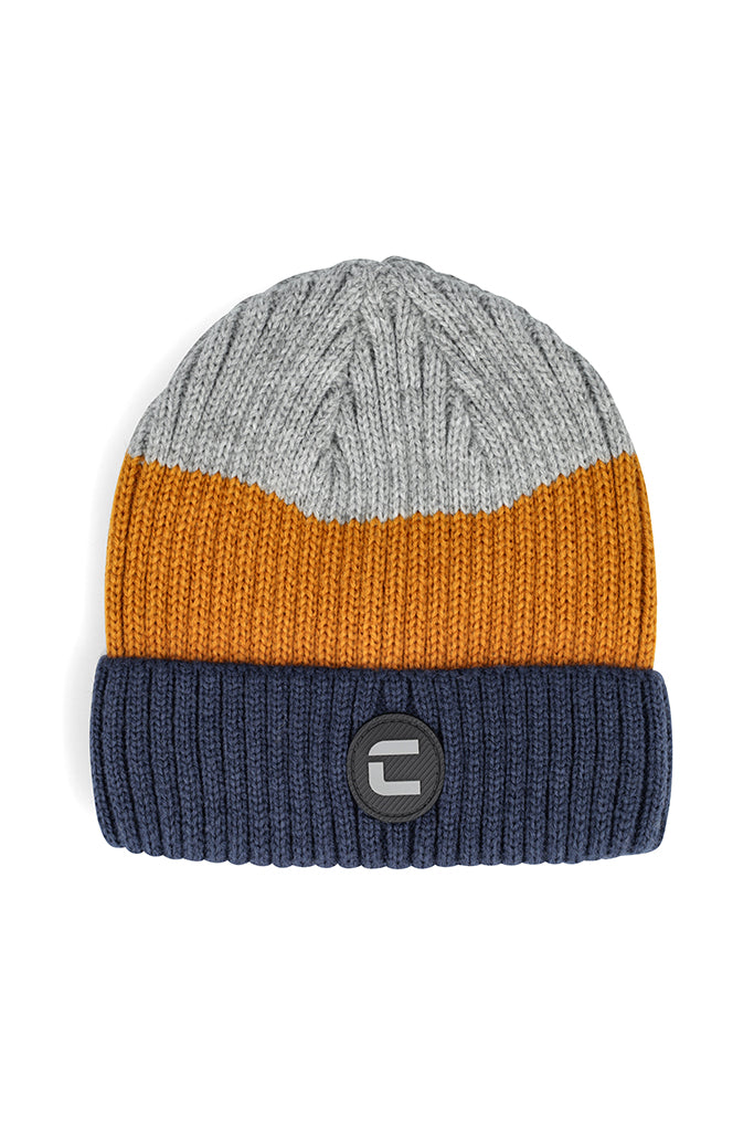Striped Beanie _ 147197 _ Deep Mustard