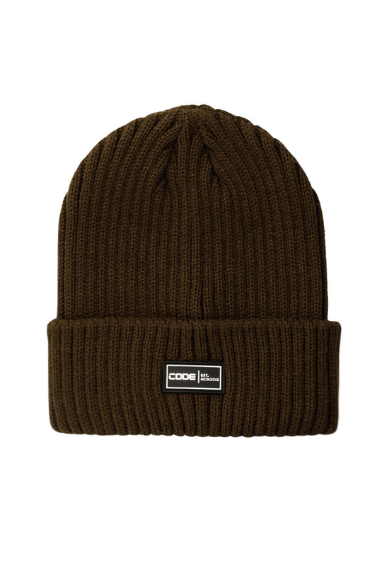 Fold Over Beanie _ 156678 _ Dark Choc