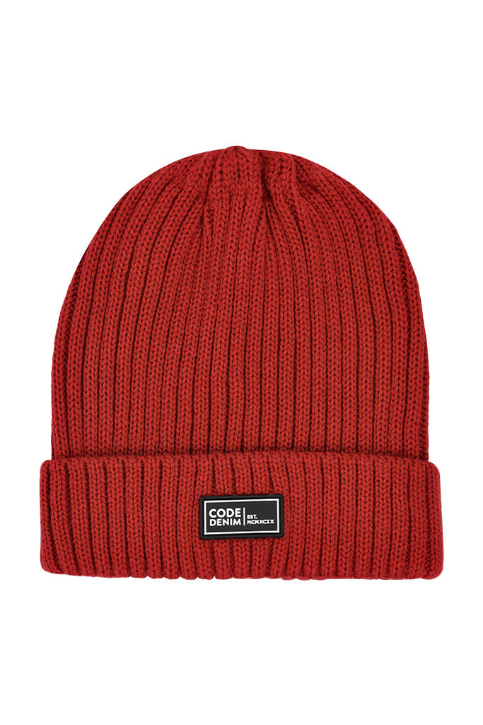 Basic Beanie _ 147189 _ Deep Red
