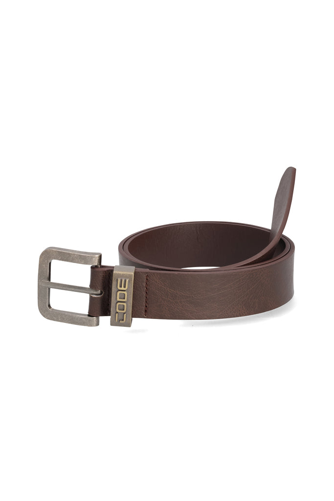 Leather Belt _ 147536 _ Choc Brown