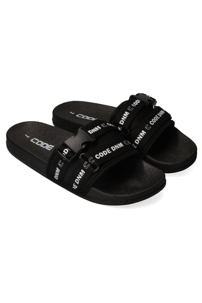 Double Strap Slides _ 151586 _ Black