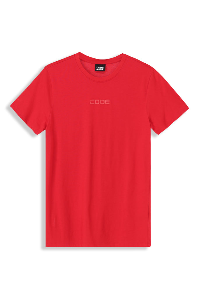 Crew Neck T-Shirt _ 163474 _ Fire Red