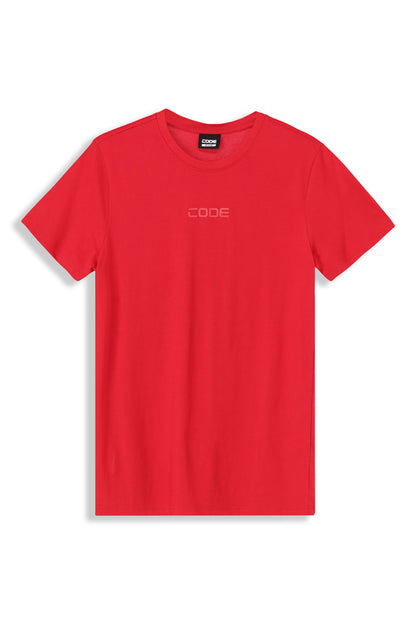 Crew Neck T-Shirt _ 163474 _ Fire Red