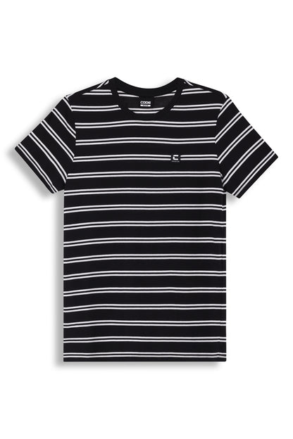 Crew Neck T-shirt - Black Multi